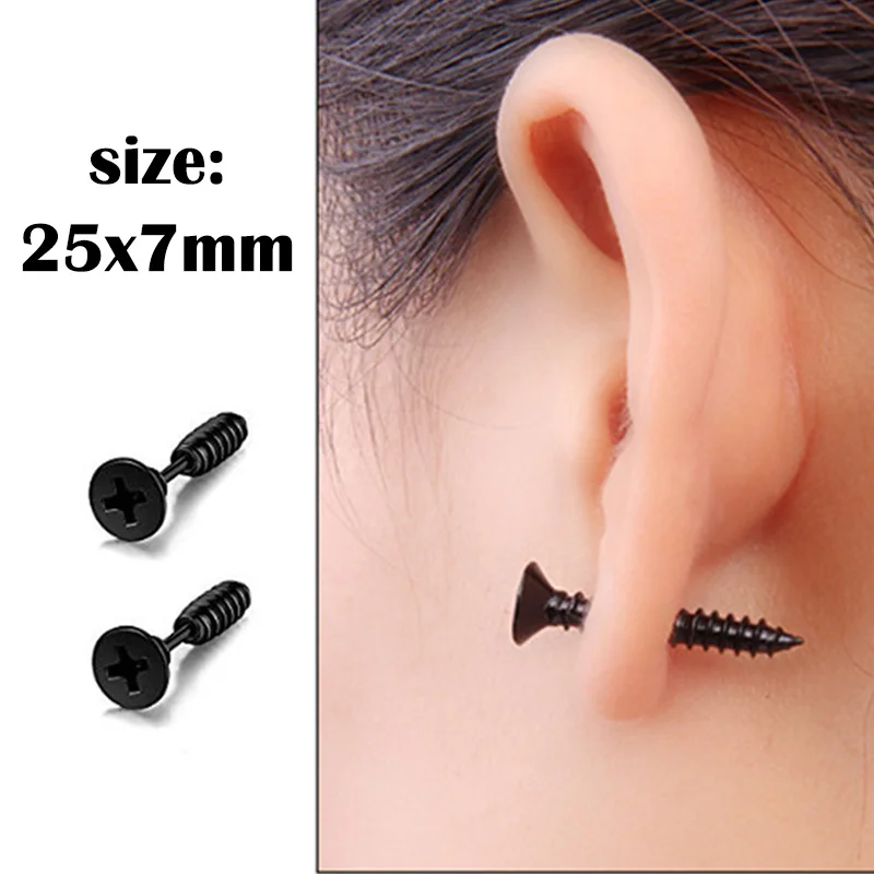 Серьги-гвоздики из нержавеющей/титановой стали для мужчин и женщин украшения в