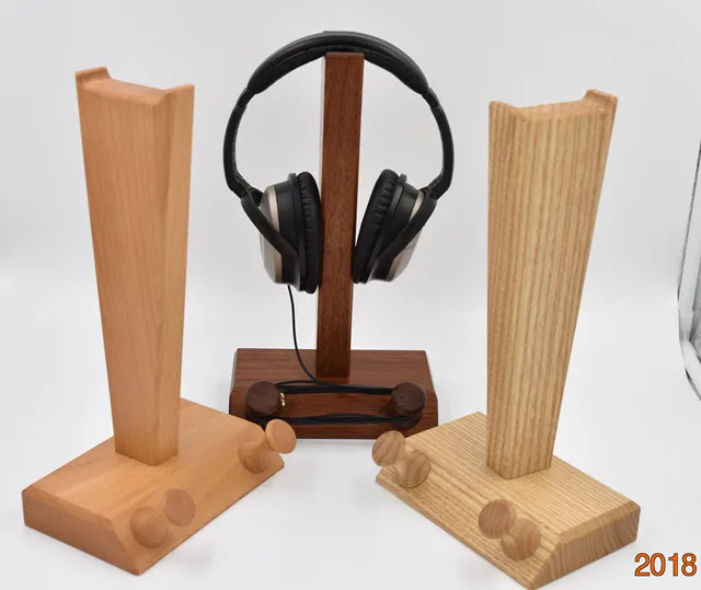 Креативная деревянная подставка для наушников