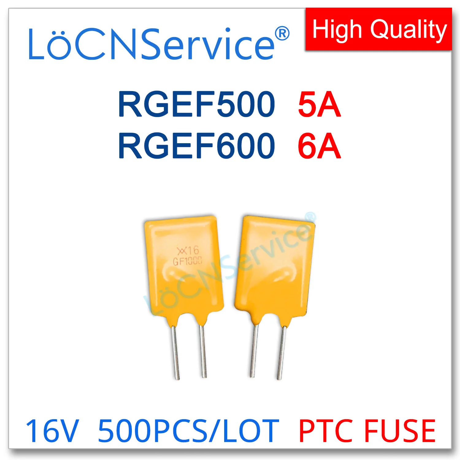 LoCNService 500 шт. RGEF500 RGEF600 16 В 5A 6A GF500 GF600 Стандартный сбрасываемый предохранитель PTC DIP