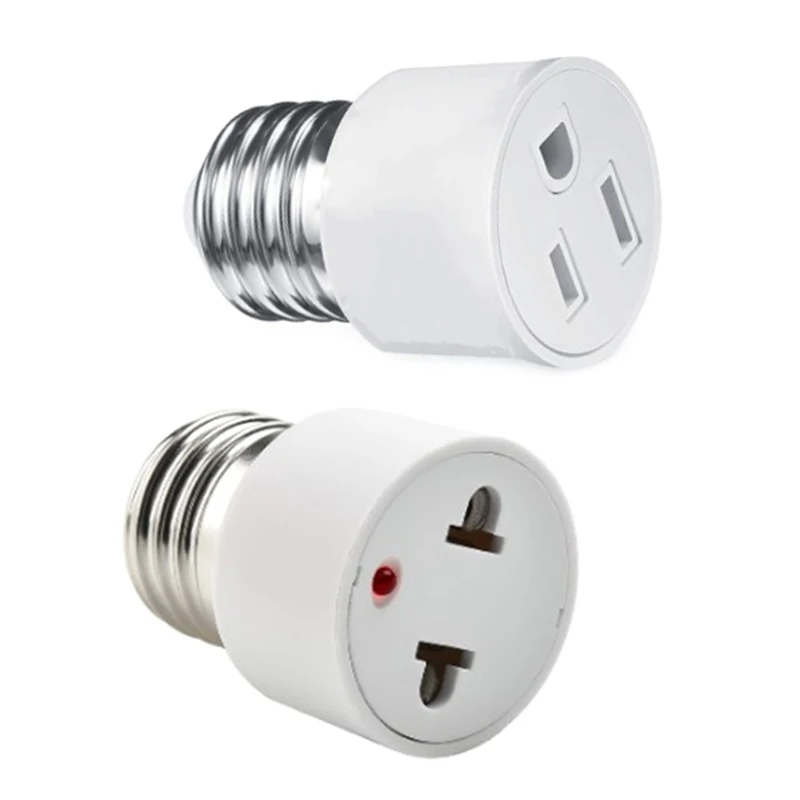 

E27 Socket Converter US/EU Plug Adapter for Light Bulbs Holder Converter Base Socket Lighting Accessory G6KA