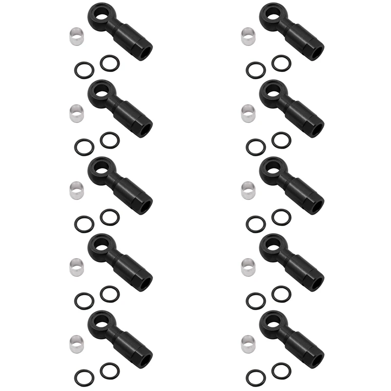

10X Bicycle Hydraulic Disc Brake Hose Needle Olive Head For Shimano SLX XT XTR Cycling Brake Accessories Black