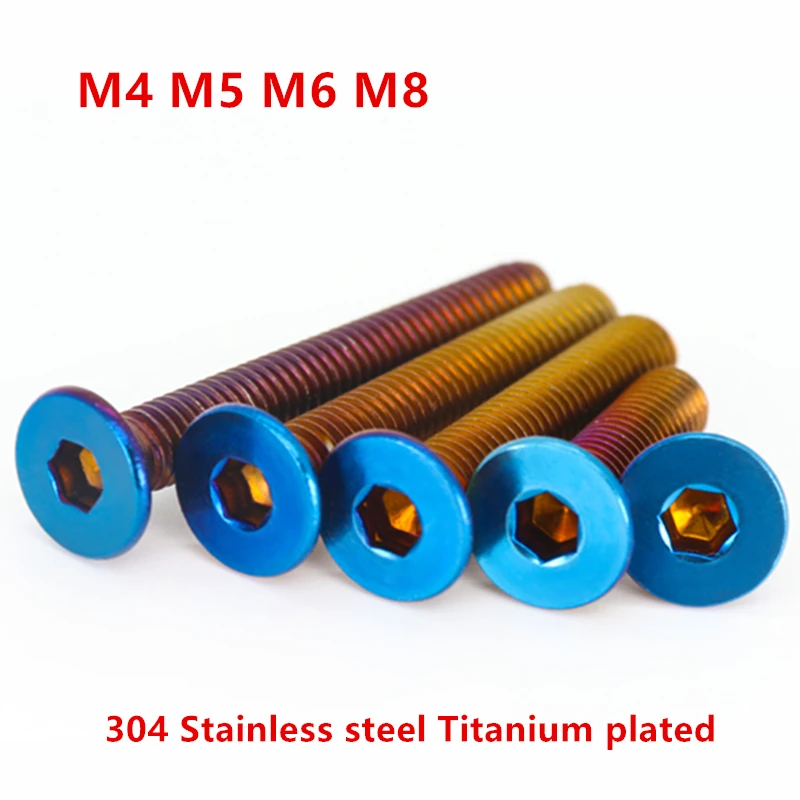 2-10 шт. винты DIN7991 из нержавеющей стали с шестигранной головкой и титановым