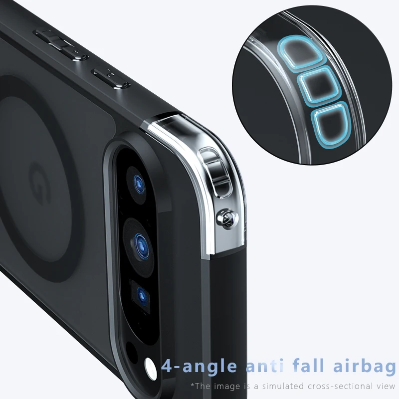 Для Google Pixel 9 Pro XL 8 7 8a 9a Magsafe чехол матовый прозрачный противоударный магнитный