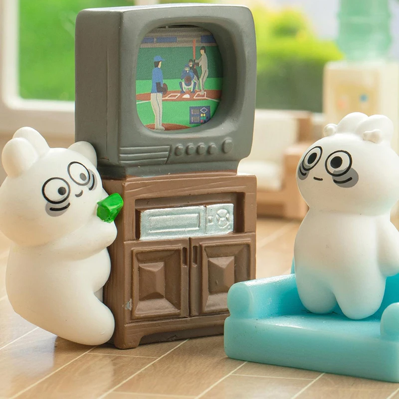 1 шт. мини-креативный мультяшный маленький кролик миниатюрная статуя милые смолы