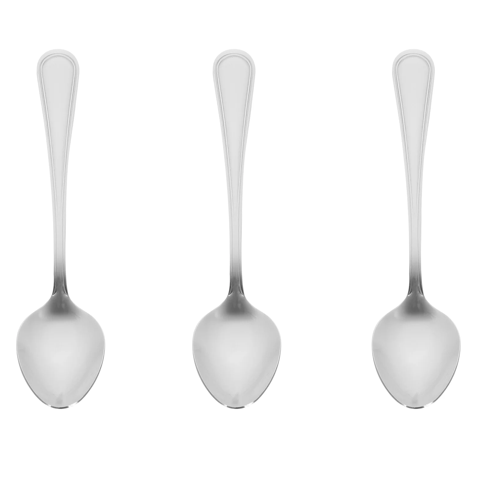

3Pcs Dessert Spoon Tea Spoons Metal Stirring Spoons Coffee Spoon Stainless Stirring Spoon
