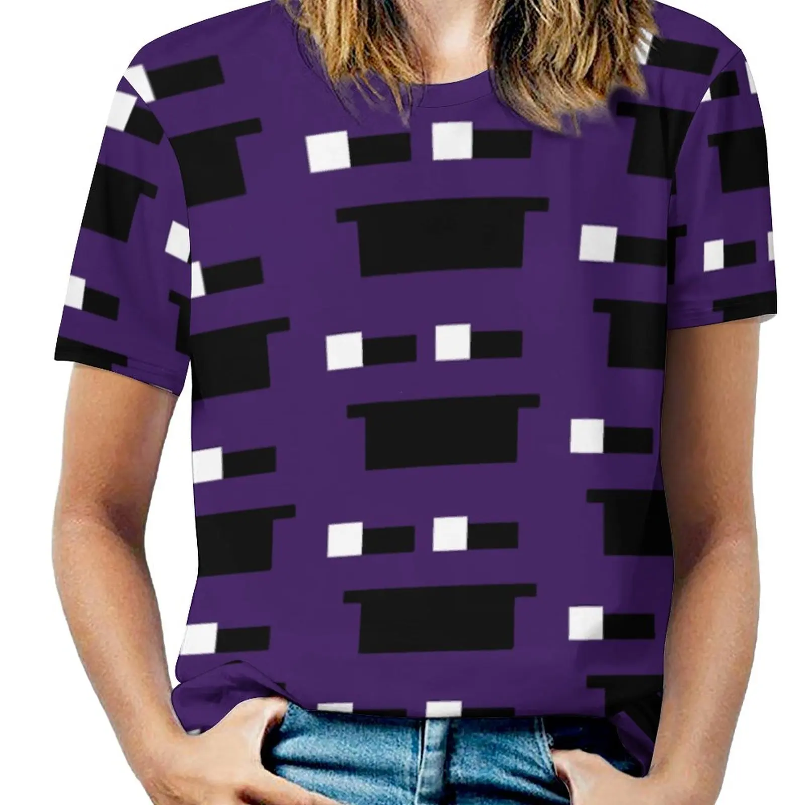 Женская футболка с коротким рукавом и круглым вырезом принтом - купить по