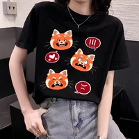 2022 pixar disney turning red summer t shirt women cartoons tshirt anime fox harajuku kawaii casual clothes fashion t shirt top
