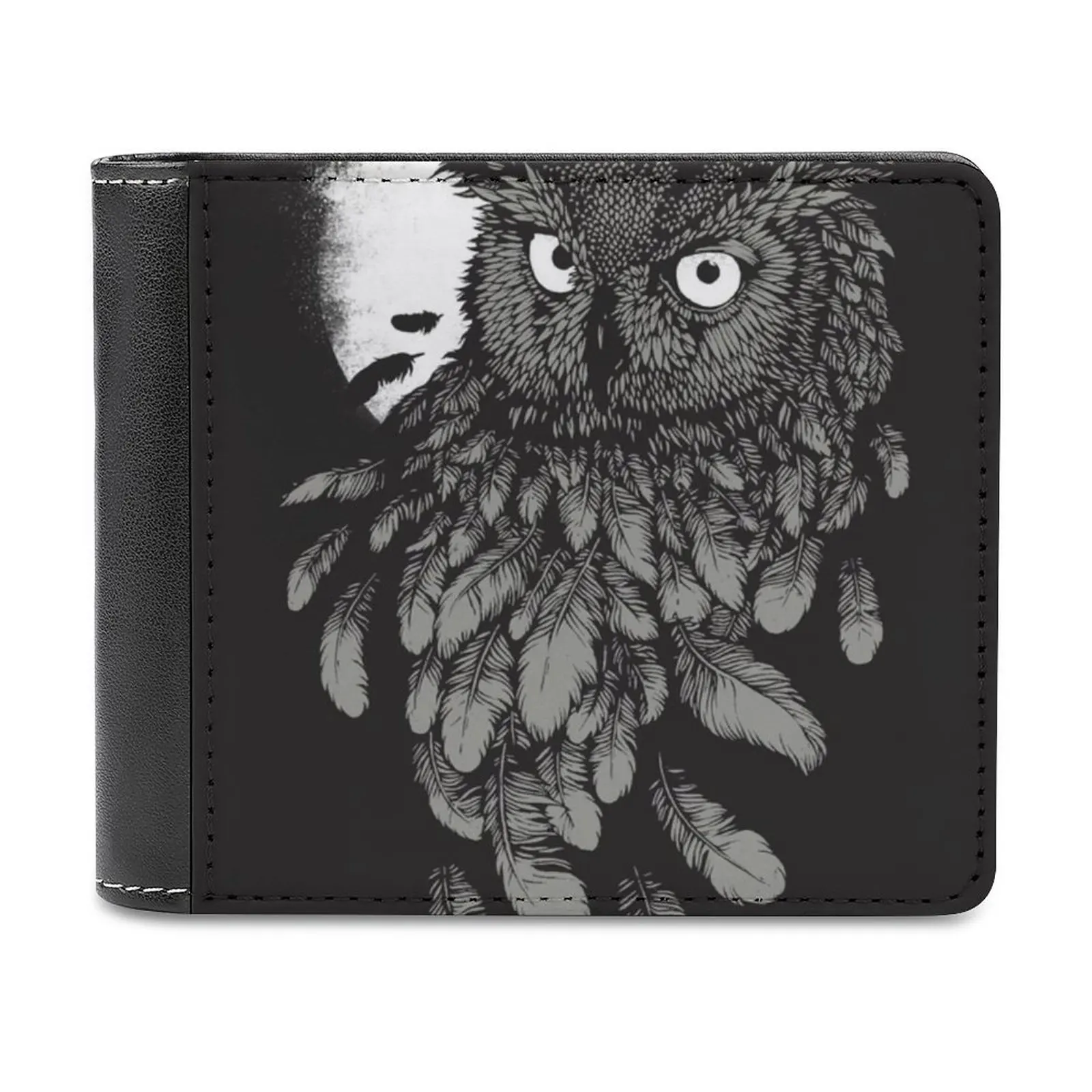 

Кошелек мужской компактный с отделением для кредитных карт и совой