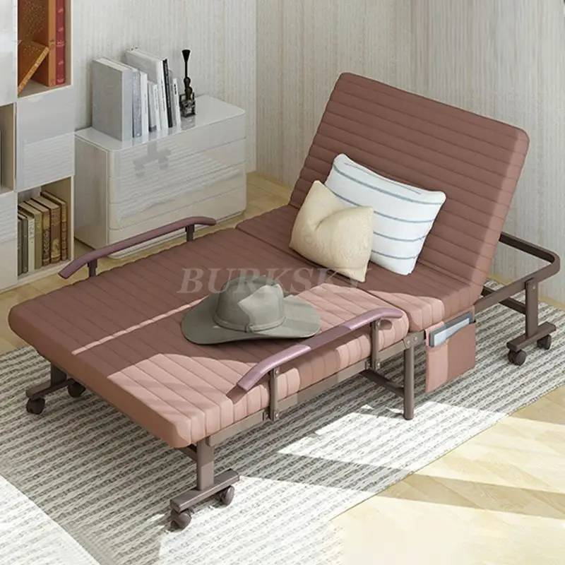 

Кровать складная Мобильная многофункциональная складная диван-кровать мебель 74,8 дюйма 2 секции регулируемые складные кровати для офиса и дома