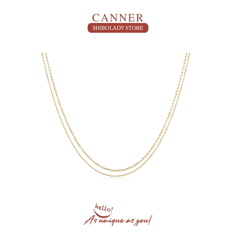

Женское простое Y-образное ожерелье CANNER из стерлингового серебра 925 пробы, Повседневная цепочка до ключиц, ювелирные аксессуары, Серебряное колье 925