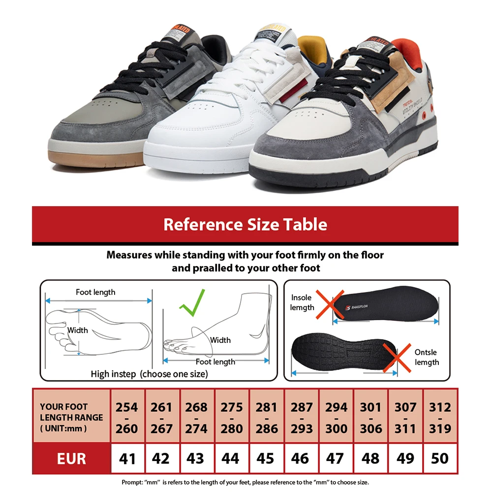 Baasploa 2023 Spring New Leather Men's Running Shoes Comfortable Men Walking Sneaker Lightweight Waterproof Non-slip Male Shoes