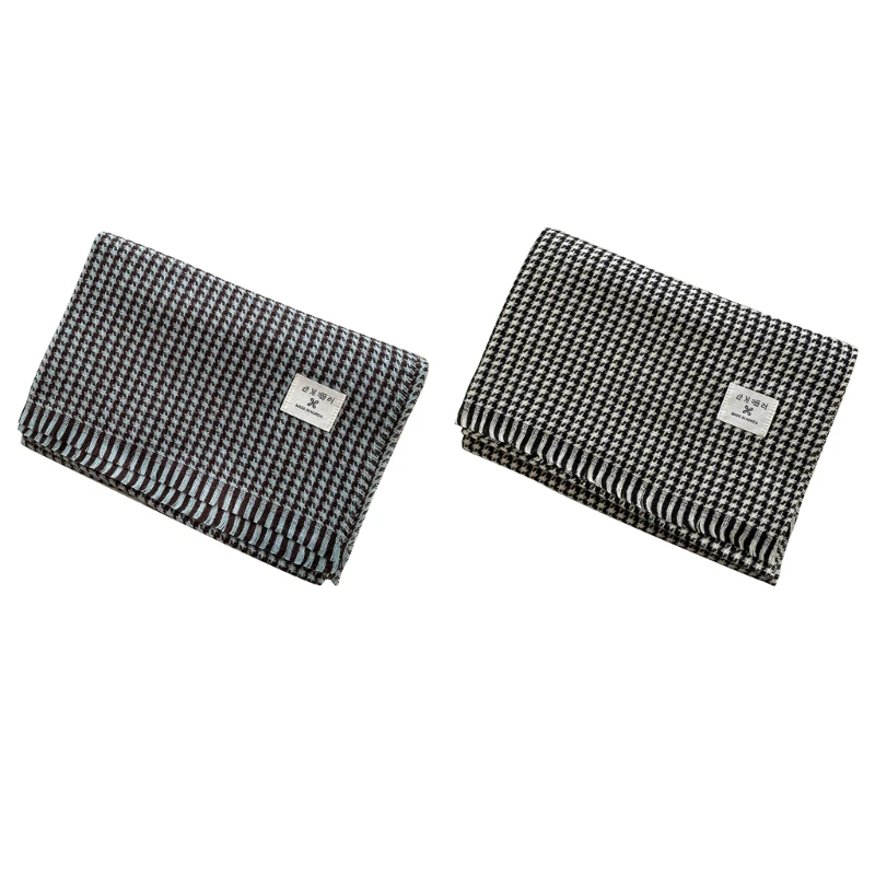 

Шарф Зимний шарф женский теплый зимний твидовый клетчатый узор для женщин ветрозащитный шарф черный буйвол