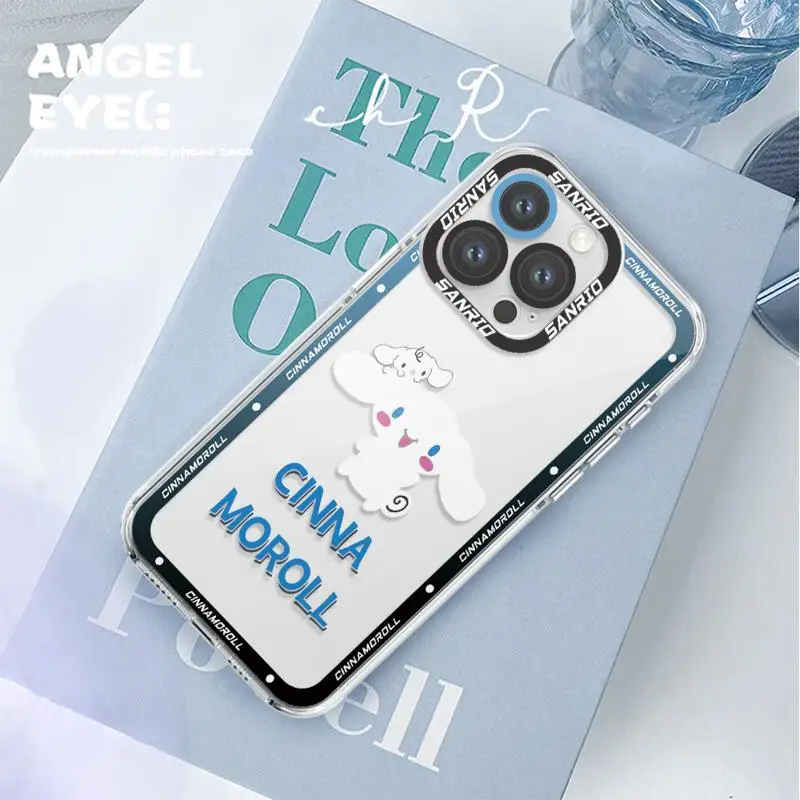 phone case For iPhone 14 13 12 Mini 11 Pro Max 15 8 X XR XS MSX 6 6S 7 SE 15Plus Clear fundas cover Japan Cartoon Kuromi Pochaco