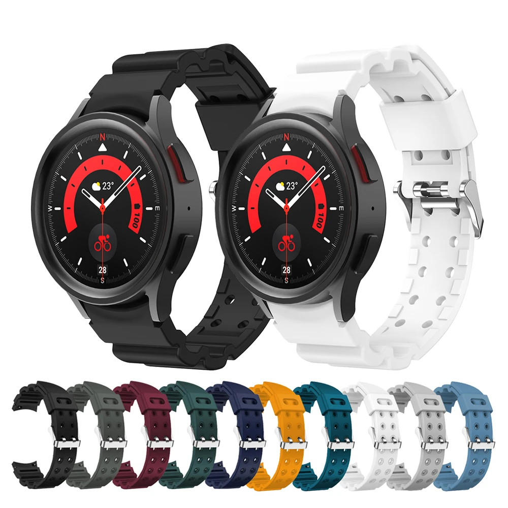 

Smart watch band For Samsung Galaxy Watch 5 Pro 45mm/ 5 40mm 44mm silicone strap Galaxy watch 4 44/40mm sport bracelet ремешок