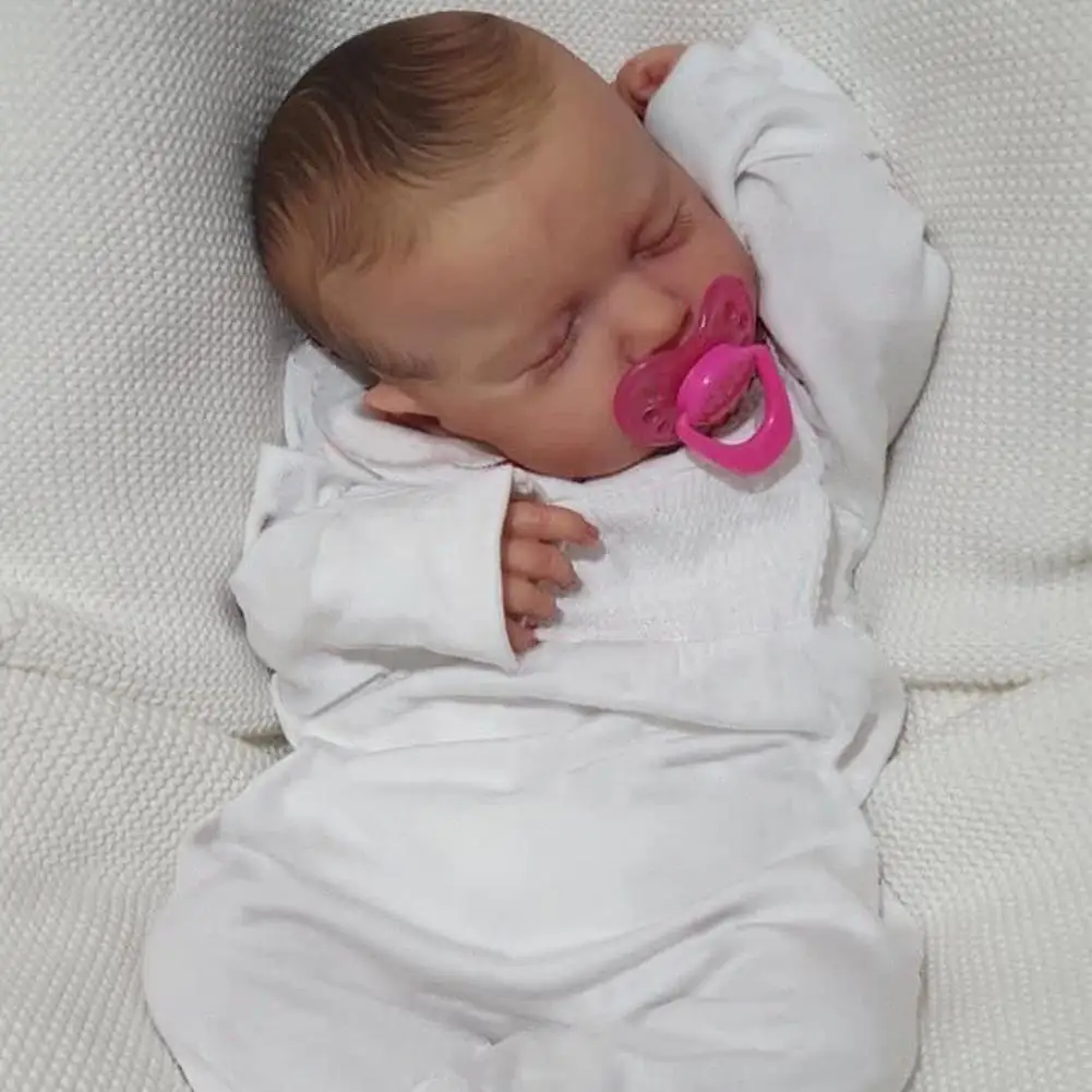 

49cm Sleeping Loulou Size Baby With Genesis Painting Skin Paint Visible Multiple High Layers Quality 3d B8l0