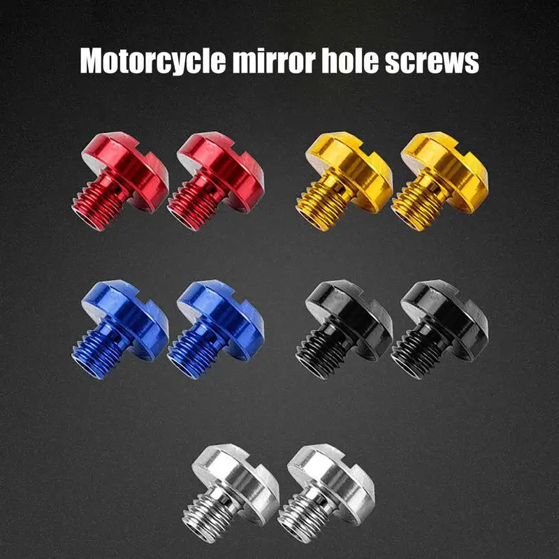 

Motorcycle Mirror Screws Easy To Carry Motorcycle Mirror Screw Set Is Compact And Lightweight Portable Bolts For 8M/10M Mirror