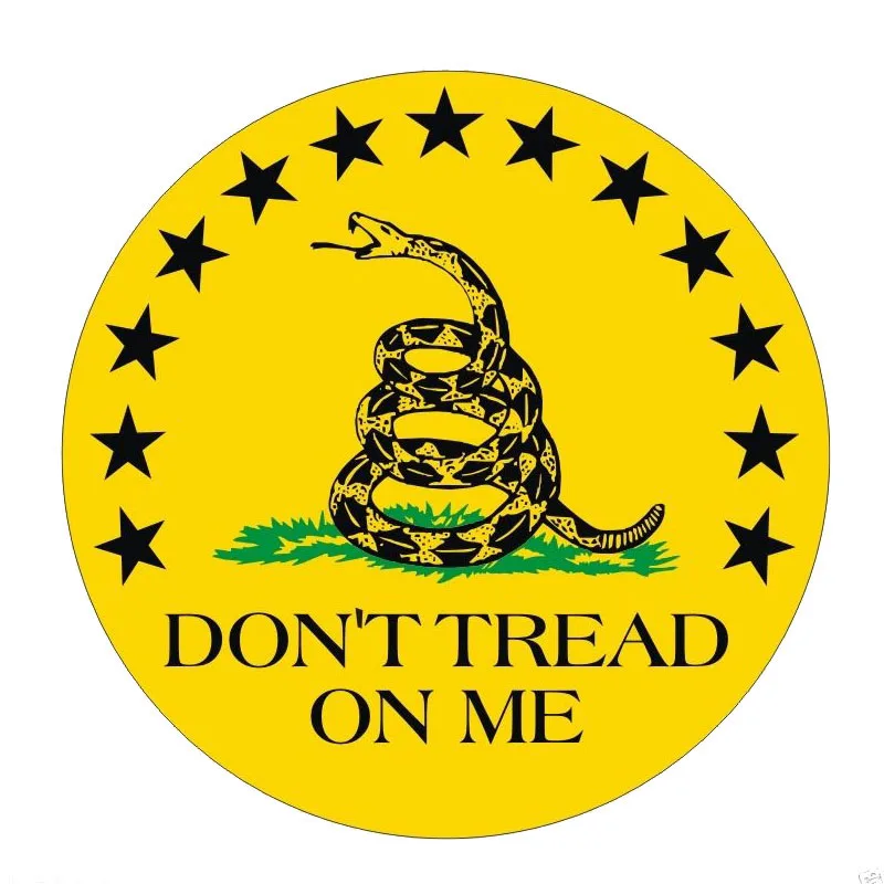 

13/17 CM Dont Tread on Me Snake Warning PVC Car Sticker Sunscreen Window Styling Accessories Decorative Waterproof F244