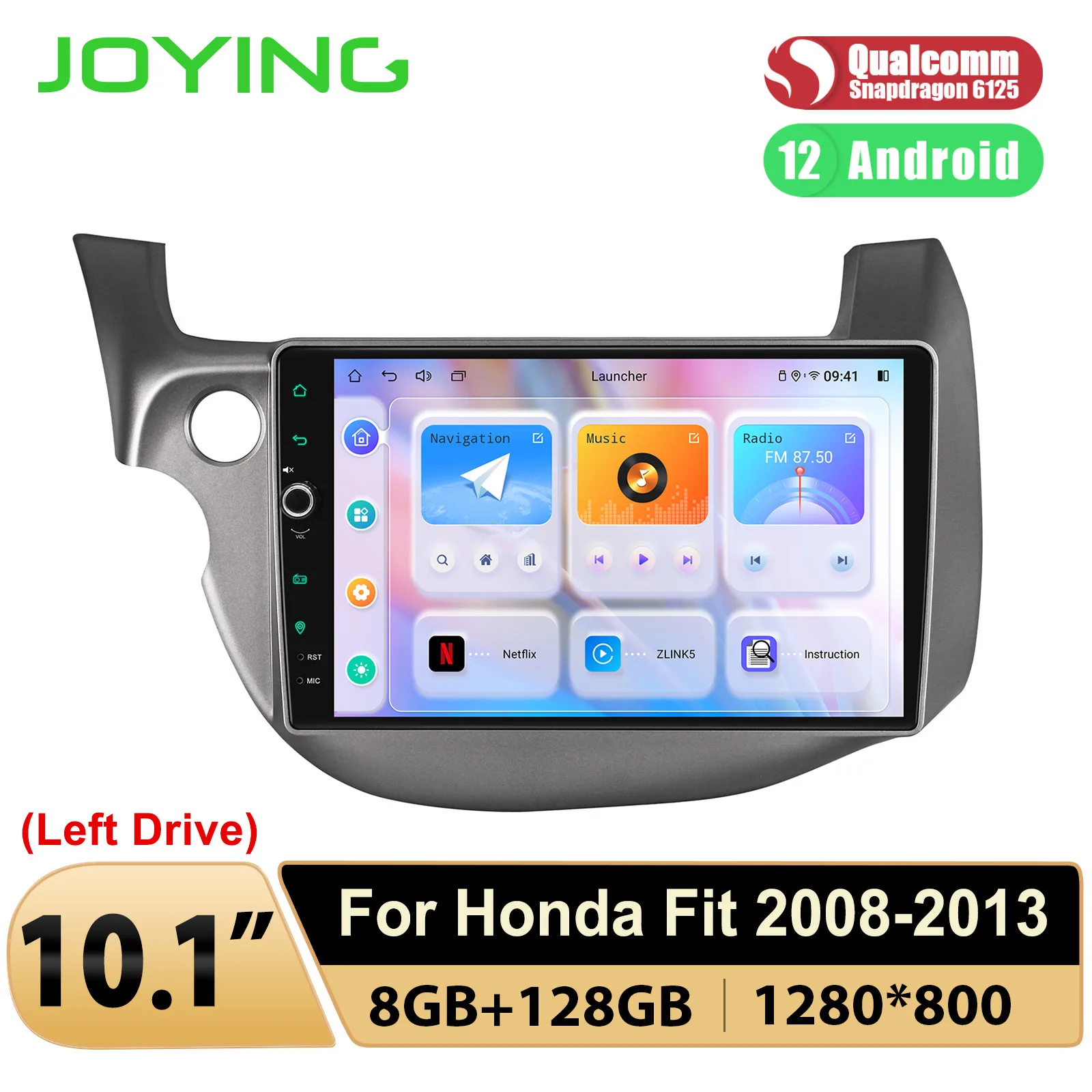 Автомобильная магнитола Joying 8 ГБ 128 9 дюймов Android 12 0 Мультимедийная музыкальная