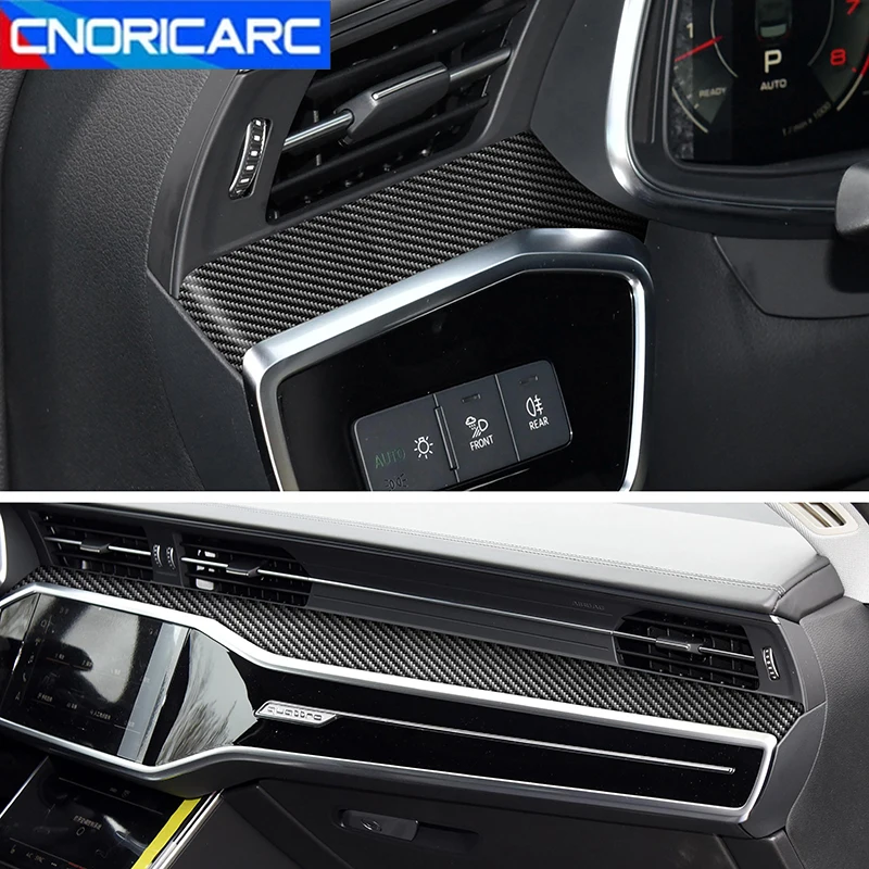 

Car Center Console Dashboard Panel Decoration Strips Trim Cover For Audi A6 C8 A7 A8 2019-2022 LHD ABS Accessories