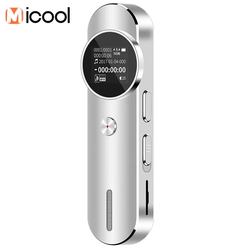 

Voice Recorder 8G Professional Dictaphone Noise Reduction One-Key Recording Audio Music Player Voice Recorder Extend to 32G Card