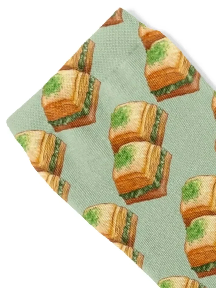 Носки баклава фисташки в стиле ретро роскошные беговые носки для девочек и