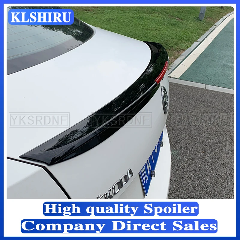

For Skoda Octavia Trunk Top Wing 2015 2016 2017 2018 2019 2020 Spoiler Tailgate Trim Piano Black Car Accessories Ornament