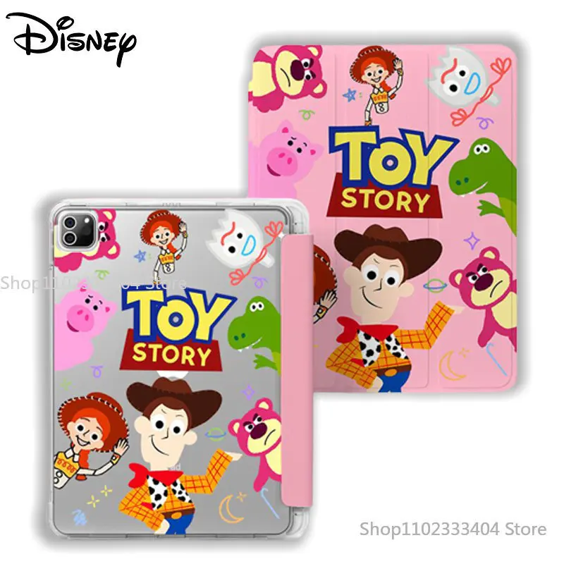 

Чехол для планшета Disney «История игрушек», Lotso, Вуди, Инопланетянин, для iPad Air 1, 2, 3, Mini 4, 5, 6, iPad Pro 2022, 12,9 дюйма, защитный чехол тройного сложения