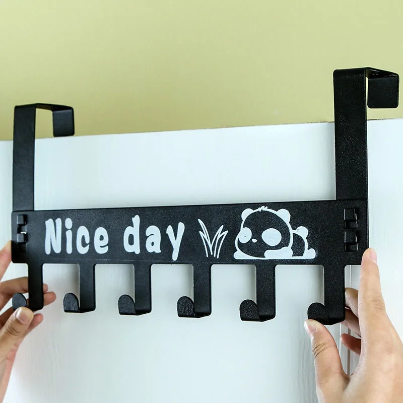 

Over The Door 6 Hooks Home Bathroom Organizer Rack Clothes Coat Hat Towel Hanger Kitchen Door Bathroom Wall Towl Hat Accessories