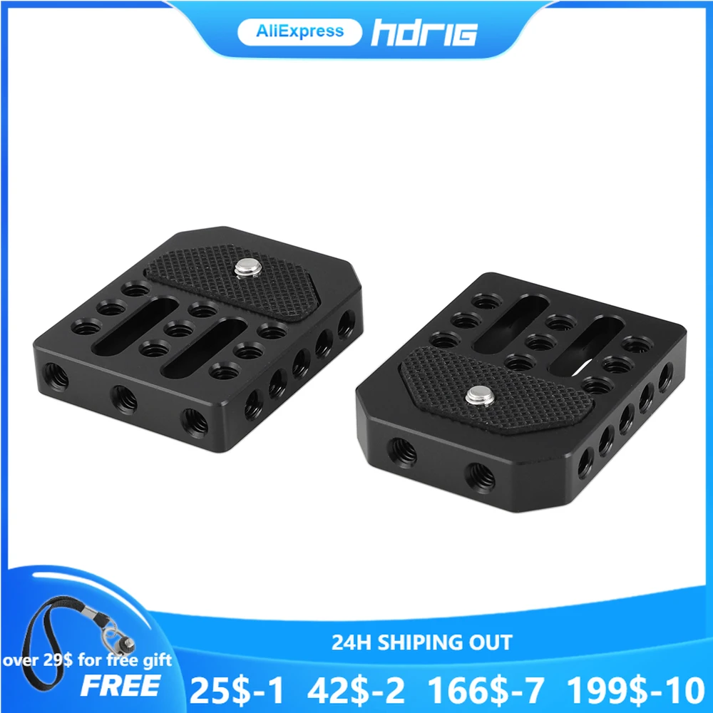 

HDRIG Universal Base Plate Cheese Plate With 1/4" Threads For Director's Monitor Cage Kit (2 Pieces)