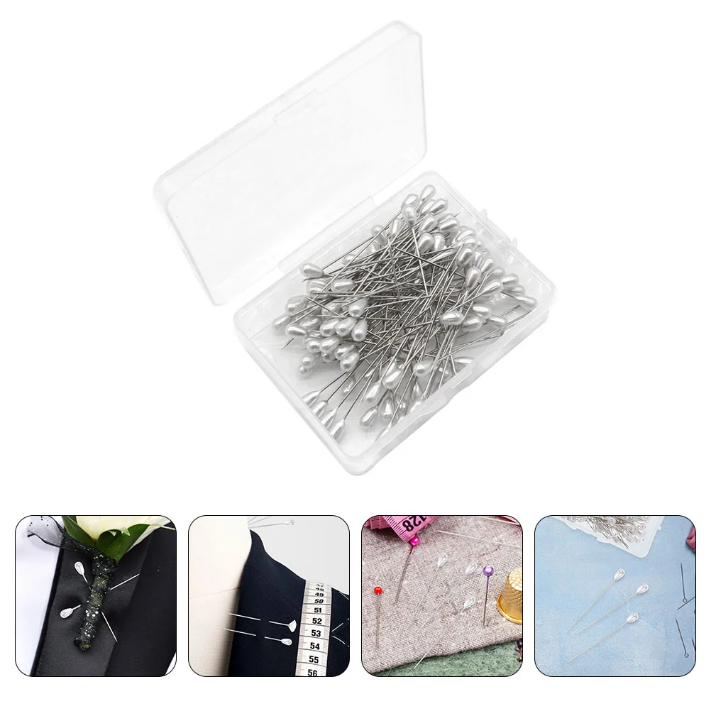 

Pin Sewing Straight Pearl Corsage Head Jewelry Needle Quilting Stick Fabric Teardrop Wedding Locating Making Boutonniere Marker