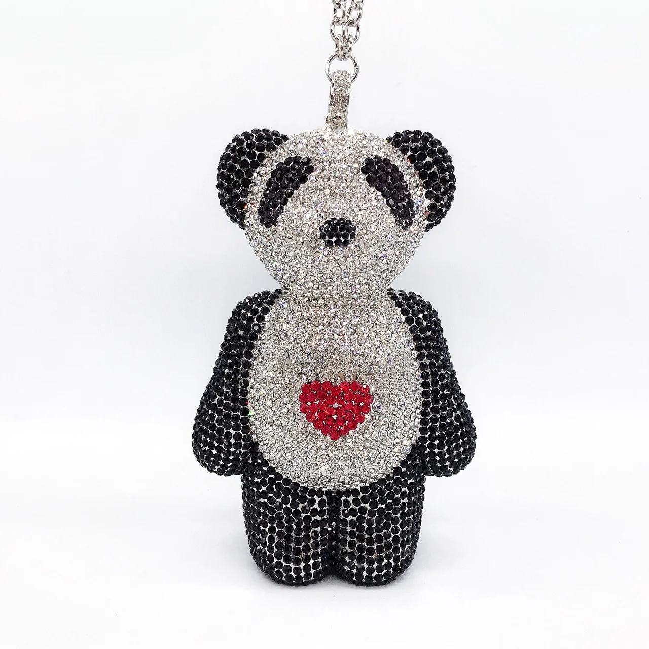 

16x11CM New Violent Bear Gloomy Bear Women diamond-studded Dinner Bag Banquet Animal Full Diamond Clutch Spoon Bag A7546