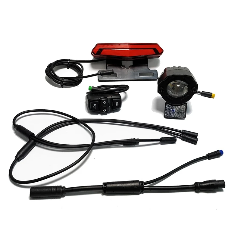 

For KT Controller 8 9 Pin Julet Conversion Line E-Bike Waterproof Line Light Set With Brake Turn Signal Bike Light Horn