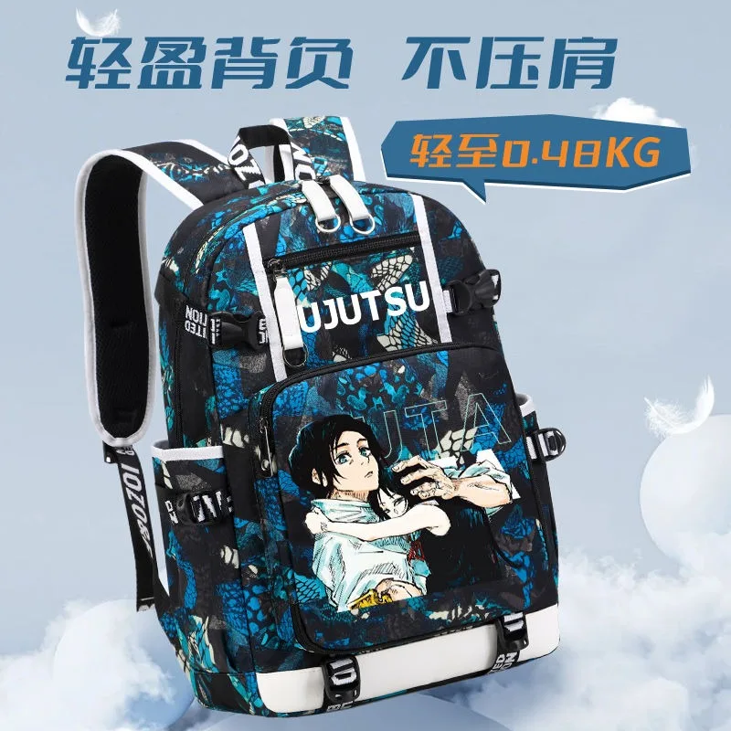 Магическая битва рюкзак Дышащая сетка 38 × 47 15 см серого красного цвета юютсу