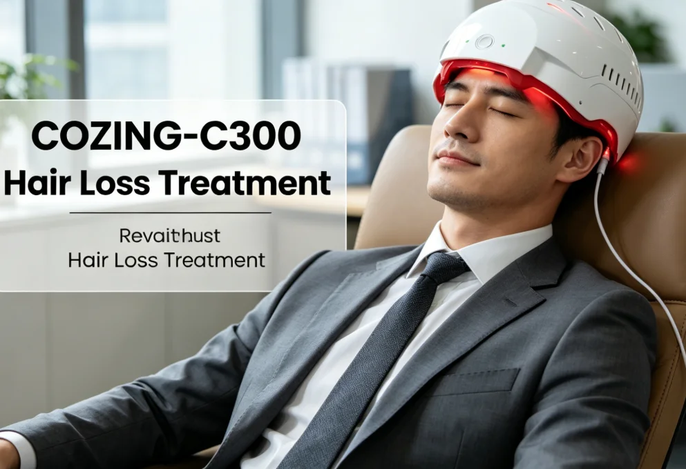 Фото Лучший по рейтингу шлем COZING-C300 LLLT |   210 светодиодов + 90 лазеров, полное покрытие кожи головы для всех типов волос №1