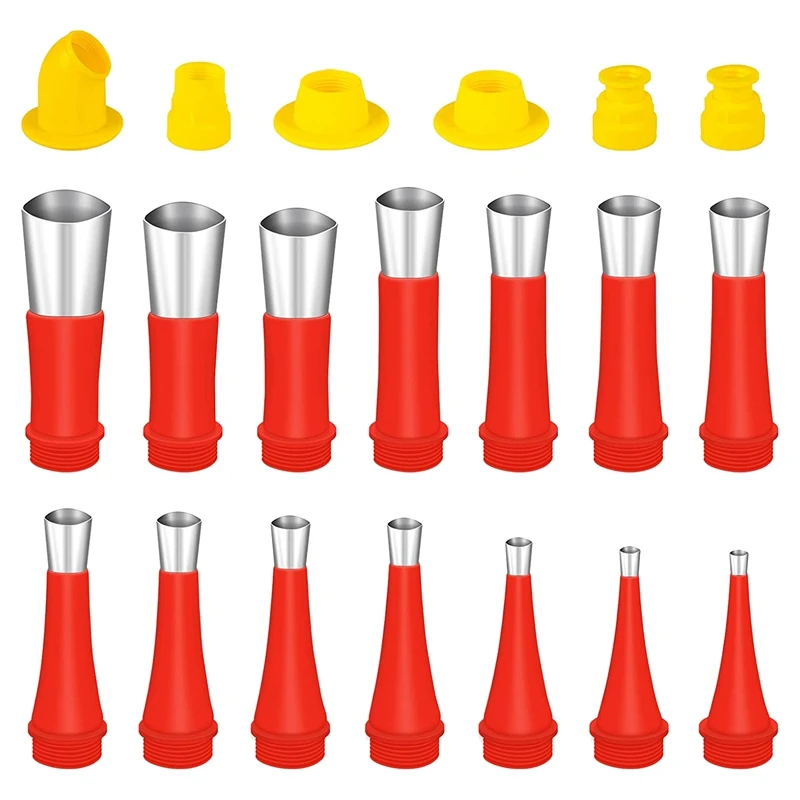 

20 Pcs Caulking Nozzle Silicone Nozzles Reusable Stainless Steel Silicone Caulking Finisher Set Caulking Tool Kit