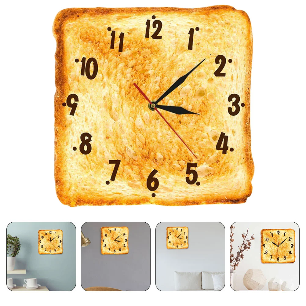 

Living Room Bedroom Large Wall Clocks Clock Wall Hanging Clock Restaurant Clock Bakery Clock Toast Design Wall Clock