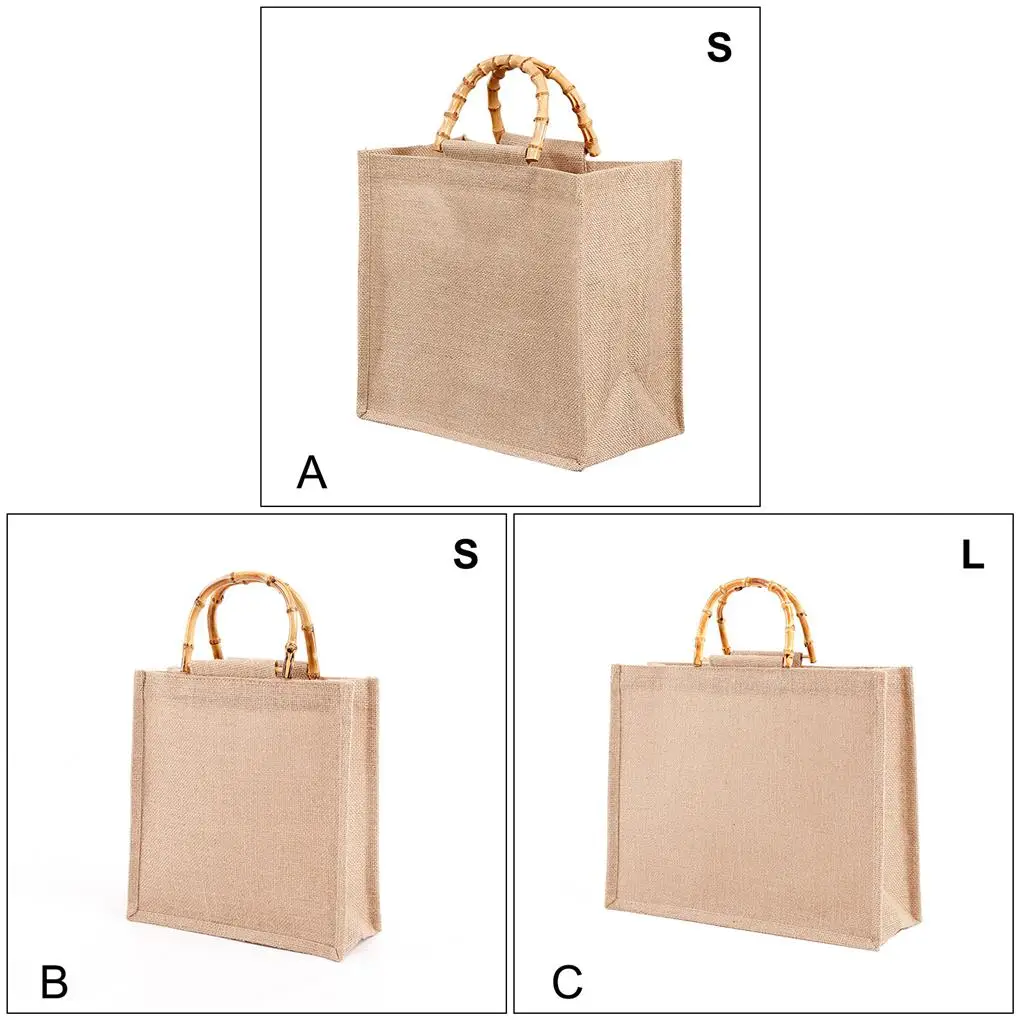 

Jute Shopping Bags Cotton Handbag Vintage Shopper Accessory Exquisite Waterproof Handheld Matching Tote Handbags