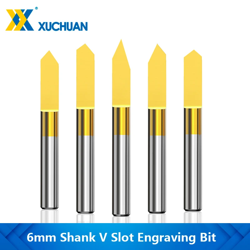 V-образная Концевая фреза для гравировки печатной платы 6 мм хвостовик печатная