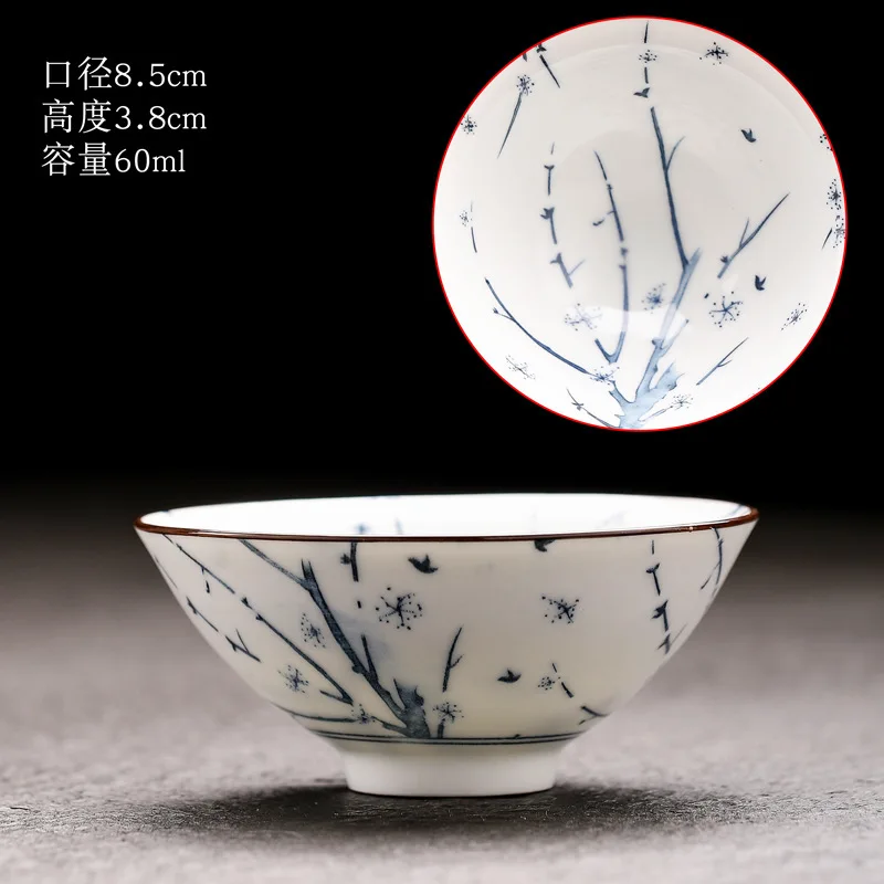 

Китайские синие и белые фарфоровые чайные бутики чайная чаша аксессуары для чайного набора портативная чашка-мастер принадлежности для чайного стола