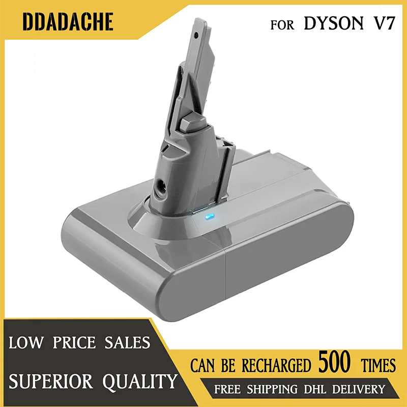 

dyson v7 battery original 21.6v 98000mah Li-Ion replacement adapter dewal power pack V7 Car + Boat Handheld Vacuum Cleaner