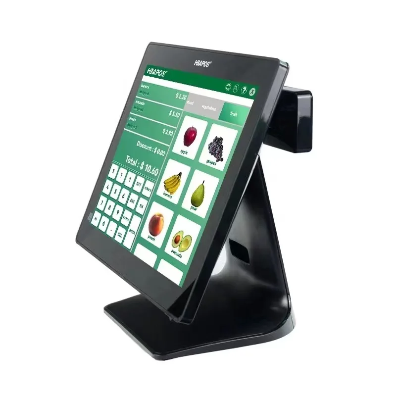 

Pos System 15 Inch Capacitive Touch Screen Cash Register Pos Machine All In One For Restaurant Retail Pos System With VFD