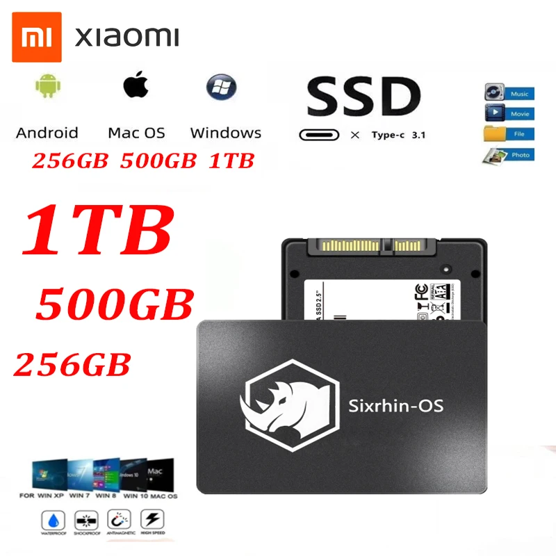 

SSD Is Suitable for Laptop and Desktop Hard Drives, SSD 2.5 SATA3 SSD 256GB 500GB SSD 1TB Internal Solid State