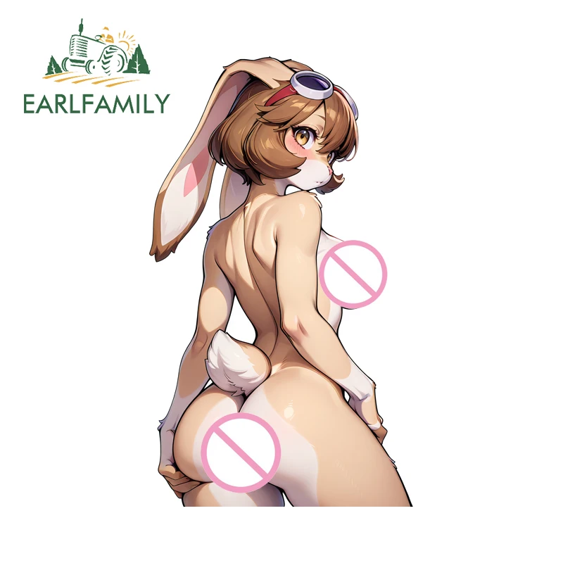 

EARLFAMILY 13 см x 7,6 см синий двойной пушистый хвост Автомобильная наклейка оригинальные кошачьи уши переводная картинка для камеры устойчивая к царапинам бампер Декор