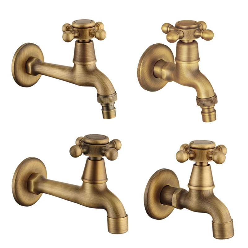 

Longest Tap For Outdoor Garden Antique Brass Wall Mount Bathroom Corner Washing Machine Faucet Bath Toilet Mop Pool Taps A0KF