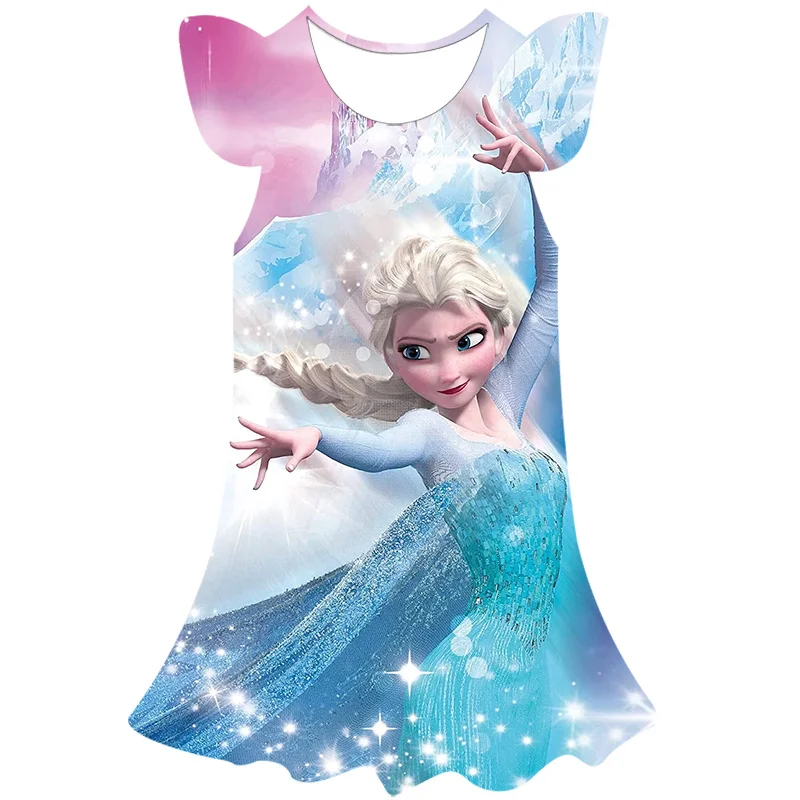 

Disney Frozen Elsa Dress Printed Girls Elsa Princess Dress Christmas Party Dresses Baby Girl Frozen Clothes Toddler Clothing