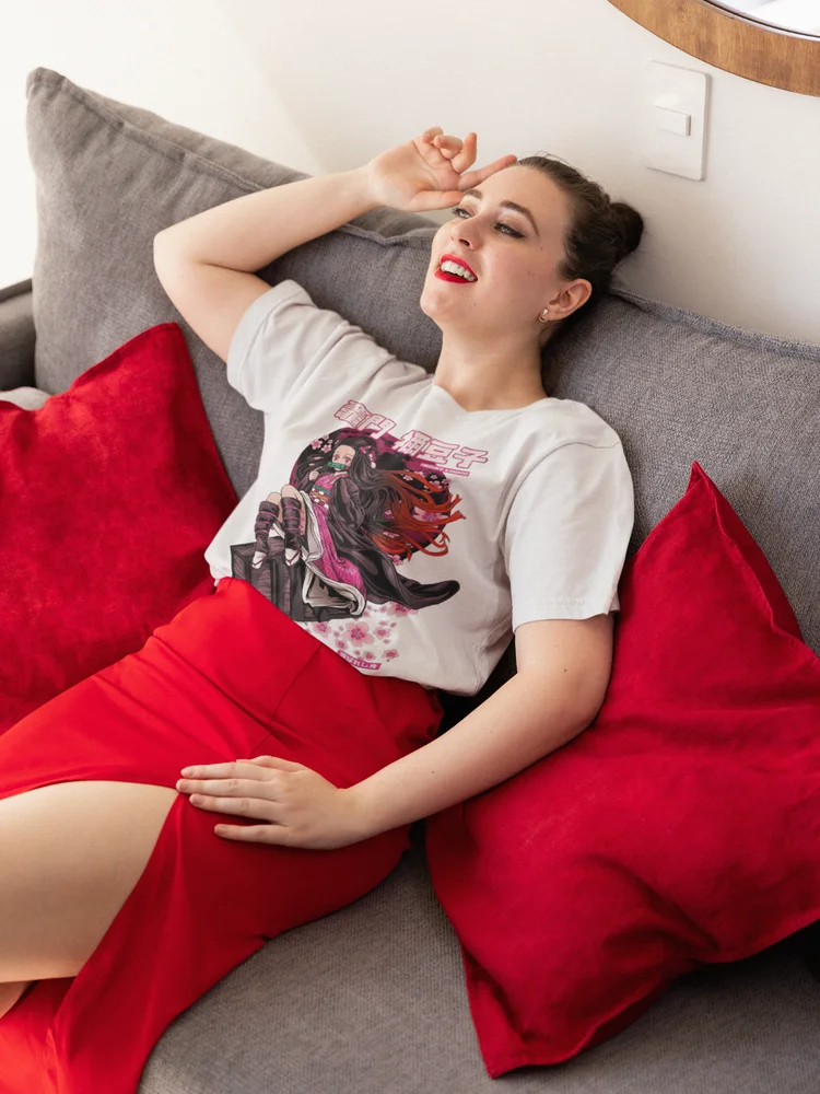 Футболка Nezuko с изображением рассекающего демонов аниме футболка Tanjiro KNY Doma Манга