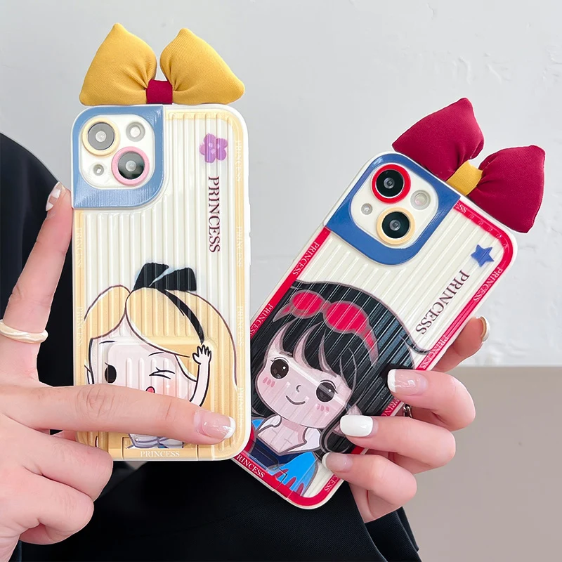 

Disney Princess Cute Cartoon Phone Case For iPhone 13 12 11 Pro Max X XR XS Max 7 8 Plus SE Shockproof Soft Leather Cover