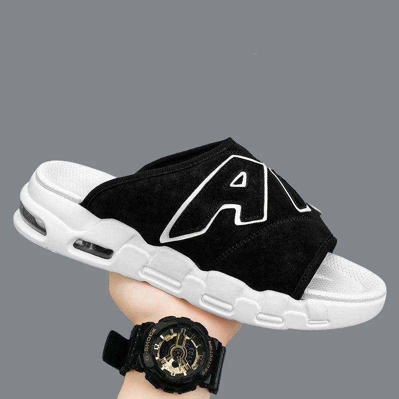 

High Quality Men Outdoor Indoor Slippers Sandals Beach Design Air Men Non-slip Comfortable Slippers Men Casual Shoes Size 46 47