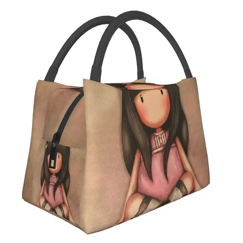 

Custom Anime Santoro Gorjuss Manga Lunch Bag Women Thermal Cooler Insulated Lunch Boxes for Picnic Camping Work Travel