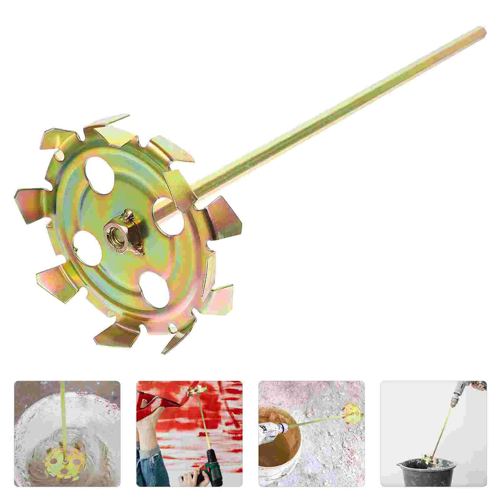 

Cement Mixer Mortar Mixer Carbon Steel Cement Mixing Rod Attachment Paddle
